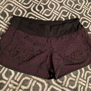 Lululemon Athletica Speed Up Shorts - Star Crushed Black Cherry - 8